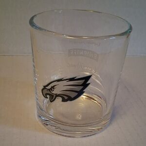 Philadelphia Eagles Clear Glass Tumbler - White & Black Logo